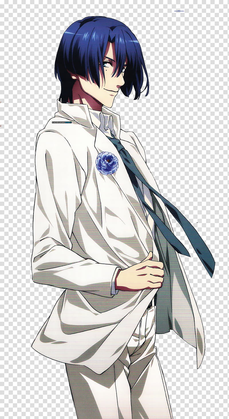 Uta No Prince Sama Hijirikawa Render, blue haired male anime character transparent background PNG clipart