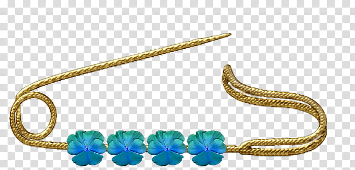 gold floral safety pin transparent background PNG clipart