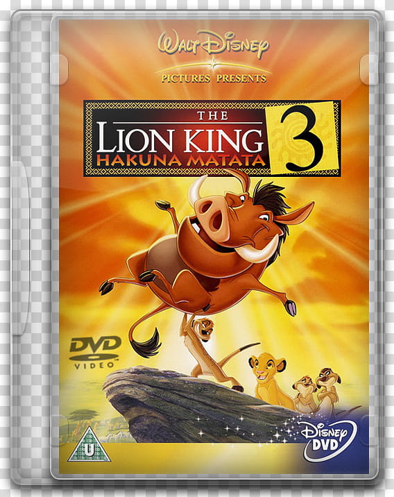 DVD movies icon, lion king , The Lion King Hakuna Matata  DVD case transparent background PNG clipart