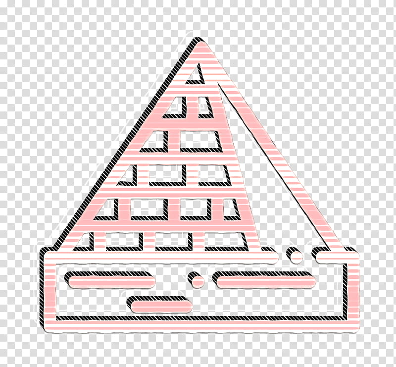 Egypt icon Pyramids icon Pyramid icon, Pink, Triangle, Line transparent background PNG clipart