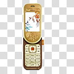 Mobile phones icons , ol, gold slide phone transparent background PNG clipart