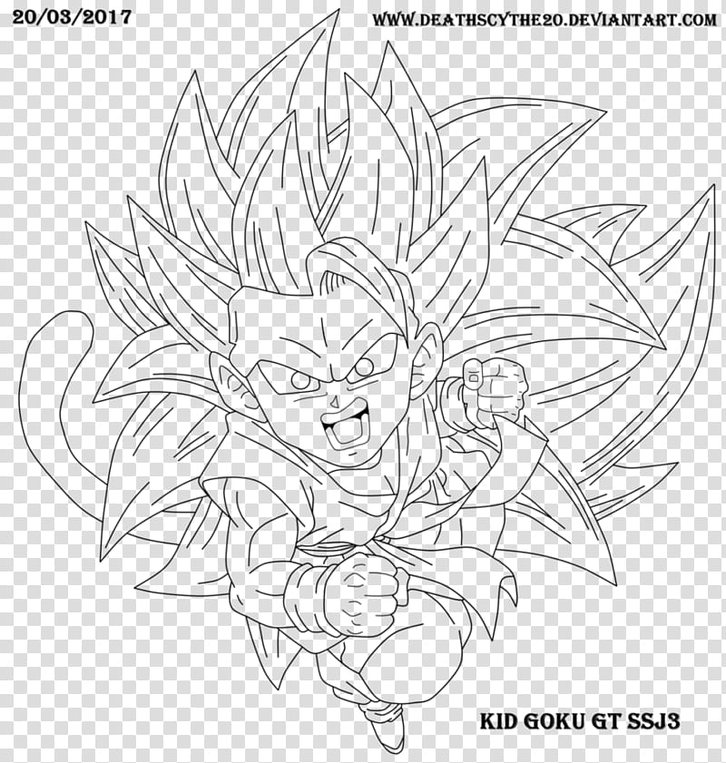 Ssj Kid Goku Update By Boscha196 - Dragon Ball Gt Goku Ssj1 - Free  Transparent PNG Clipart Images Download