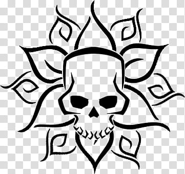 Lotus Skull tattoo transparent background PNG clipart