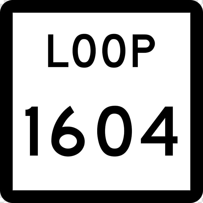 Road, Texas State Highway Loop 1604, Interstate 410, Logo, Sign, Traffic Sign, Dallas, Text transparent background PNG clipart