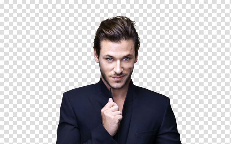 Gaspard Ulliel, smiling man wearing black suit jacket transparent background PNG clipart