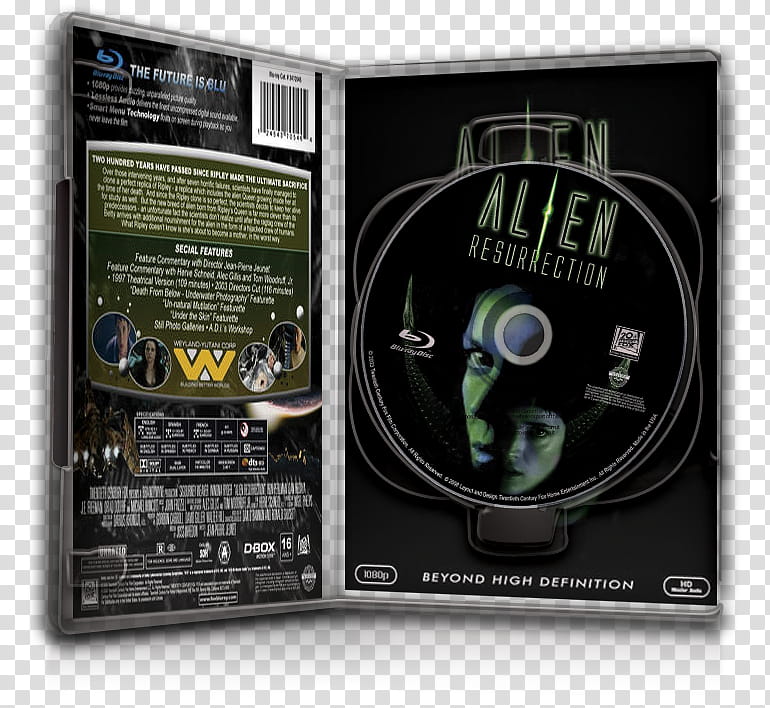 DvD Case Icon Special , Alien, la Resurrection DvD Case Open transparent background PNG clipart