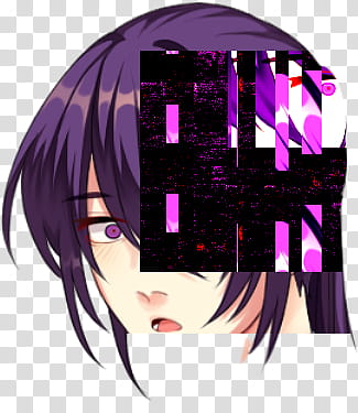 DDLC R All Character Sprites FREE TO USE, purple-haired male character illustration transparent background PNG clipart