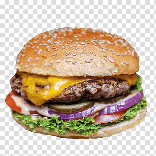 Junk Food, Cheeseburger, Hamburger, Buffalo Burger, Whopper, Veggie Burger, Salad, Salmon Burger transparent background PNG clipart