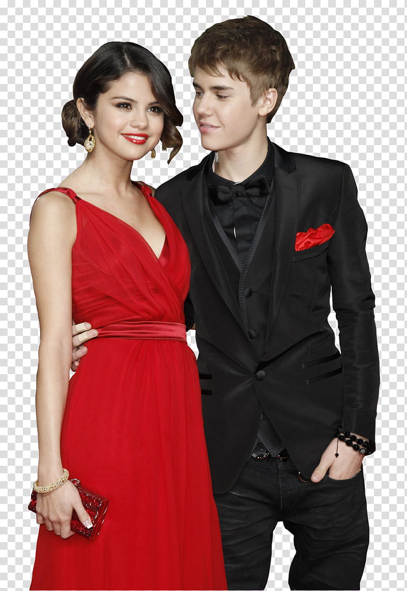 Jelena , Justin Beiber and Selena Gomez transparent background PNG clipart