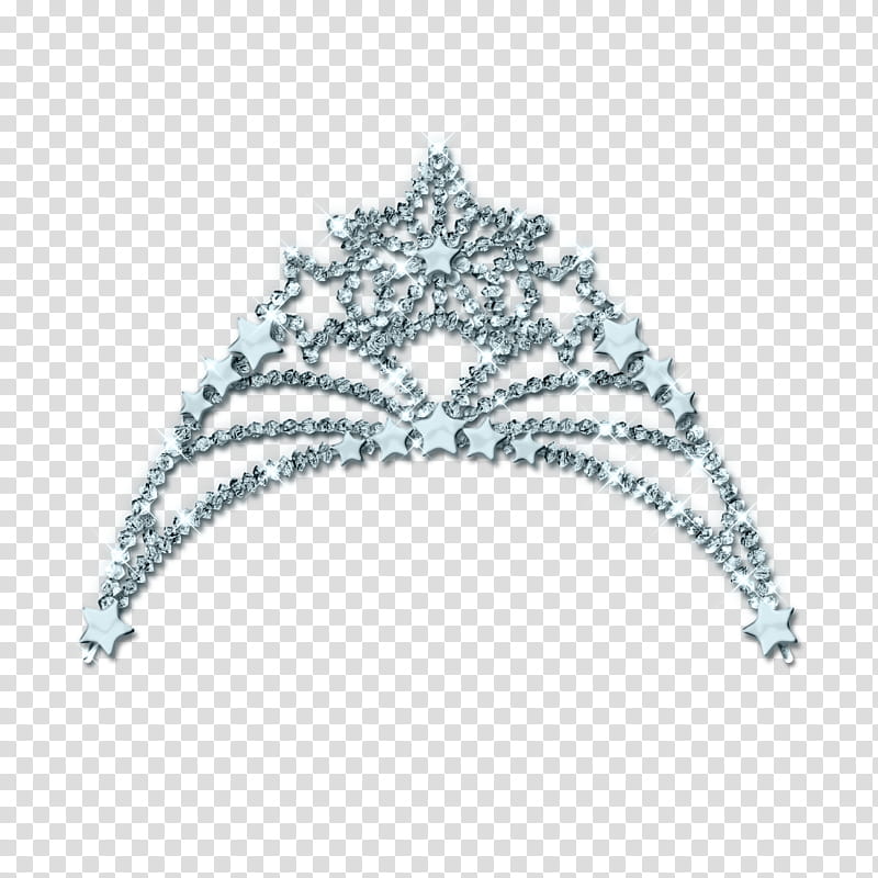 Object Tiaras, sparkling silver-colored tiara transparent background PNG clipart