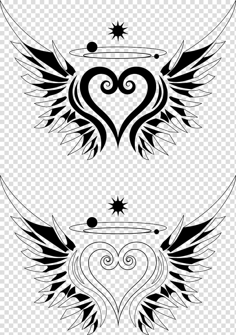 Copyright Free Angelic Heart Design transparent background PNG clipart