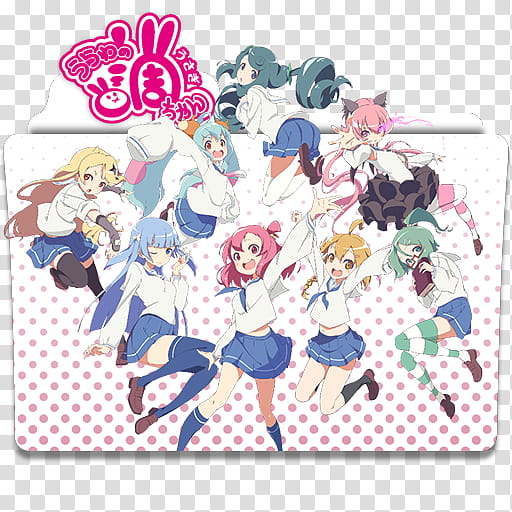 Anime Icon , Urawa no Usagi-chan, group of female animated character filename extension art transparent background PNG clipart