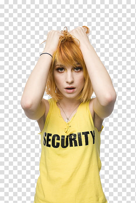 Hayley Williams, Hayley Williams holding hair transparent background PNG clipart