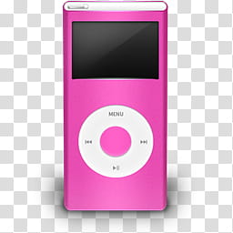 iPod , pink MP player transparent background PNG clipart