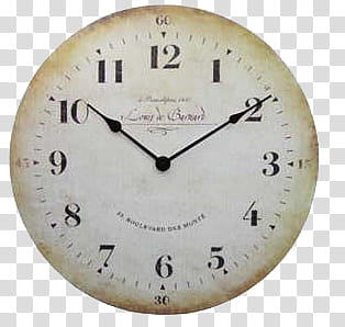 part, wall clock reading at : transparent background PNG clipart