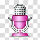 Girlz Love Icons , voice, pink microphone icon transparent background PNG clipart