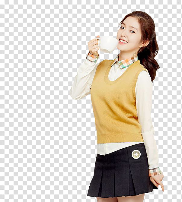 Irene Ivy Club, woman holding white mug transparent background PNG clipart