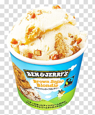 Ben & Jerry's brown sugar blondie ice cream cup transparent background PNG clipart