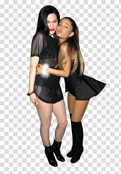 Ariana y Jessie J    transparent background PNG clipart
