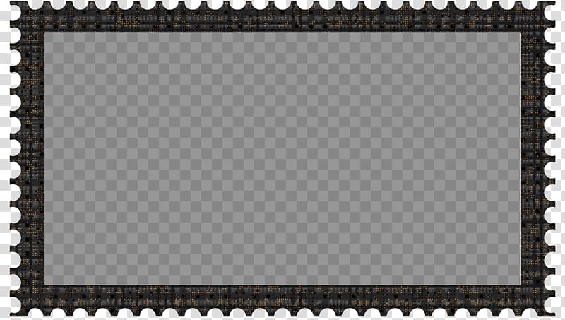 Cubepolis Stamp Frame Only, black frame transparent background PNG clipart