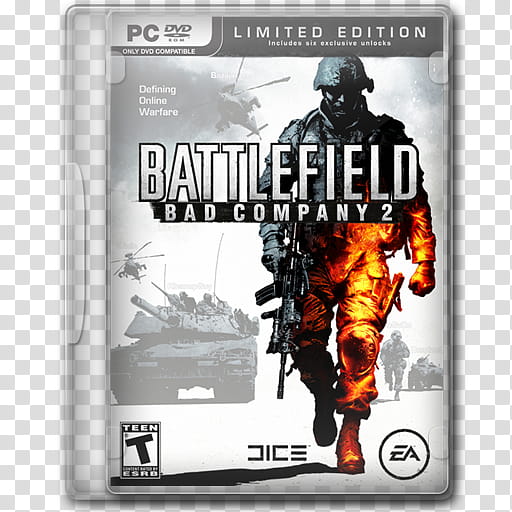 Game Icons , Battlefield-Bad-Company--Limited-Edition, Battlefield Bad Company  PC DVD ROM case transparent background PNG clipart