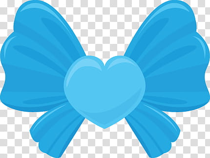 Colorful Bows, teal heart bow transparent background PNG clipart