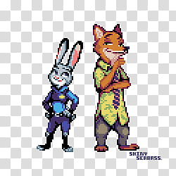 Judy Hopps and Nick Wilde transparent background PNG clipart