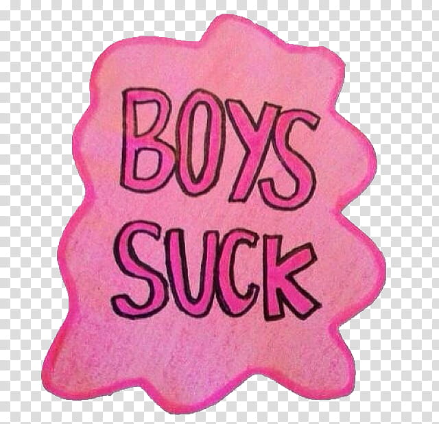 Aesthetic pink mega , Boys Suck text transparent background PNG clipart