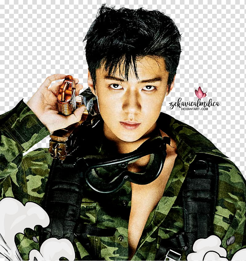EXO Sehun The Power Of Music, man in green top transparent background PNG clipart