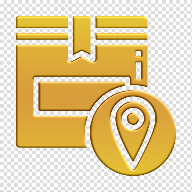 Tracking icon Logistic icon Shipping and delivery icon, Yellow, Symbol transparent background PNG clipart