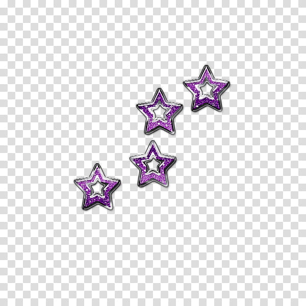 four purple stars transparent background PNG clipart