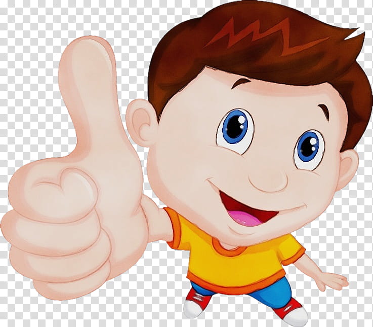 cartoon finger thumb animated cartoon gesture, Watercolor, Paint, Wet Ink, Nose, Hand, Child, Animation transparent background PNG clipart