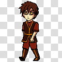 Zuko shimeji, boy in brown vest anime character transparent background PNG clipart