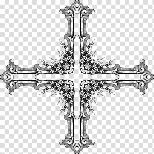 Cross Symbol, Crucifix, Christian Cross, Crucifixion, Religious Item, Ornament, Symmetry, Metal transparent background PNG clipart