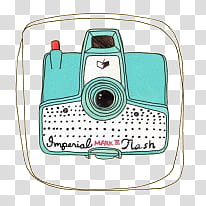 white and blue Imperial Flash land camera transparent background PNG clipart