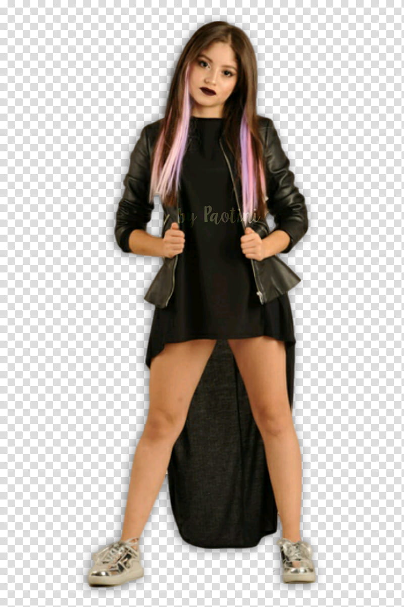 Itzitery Karol Sevilla, woman wearing black long-sleeved hem dress transparent background PNG clipart