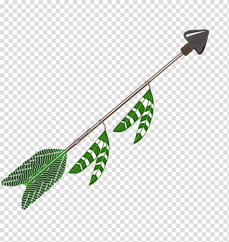 Bow And Arrow, Feather, Green Feathers, Feather, Arrowhead, Leaf, Plant transparent background PNG clipart