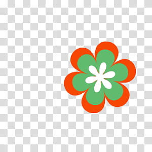Flowers Hearts Cute Stuff, green, orange, and white flower art transparent background PNG clipart
