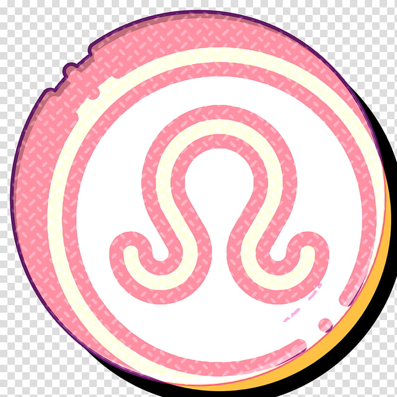 Leo icon Esoteric icon Zodiac icon, Pink, Sticker, Circle, Spiral, Symbol transparent background PNG clipart