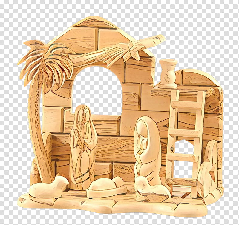 Christmas decoration, Nativity Scene, Arch, Architecture, Wooden Block, Playset, Toy, Woodworking transparent background PNG clipart