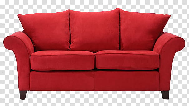 Sofa, red -seat sofa illustration transparent background PNG clipart