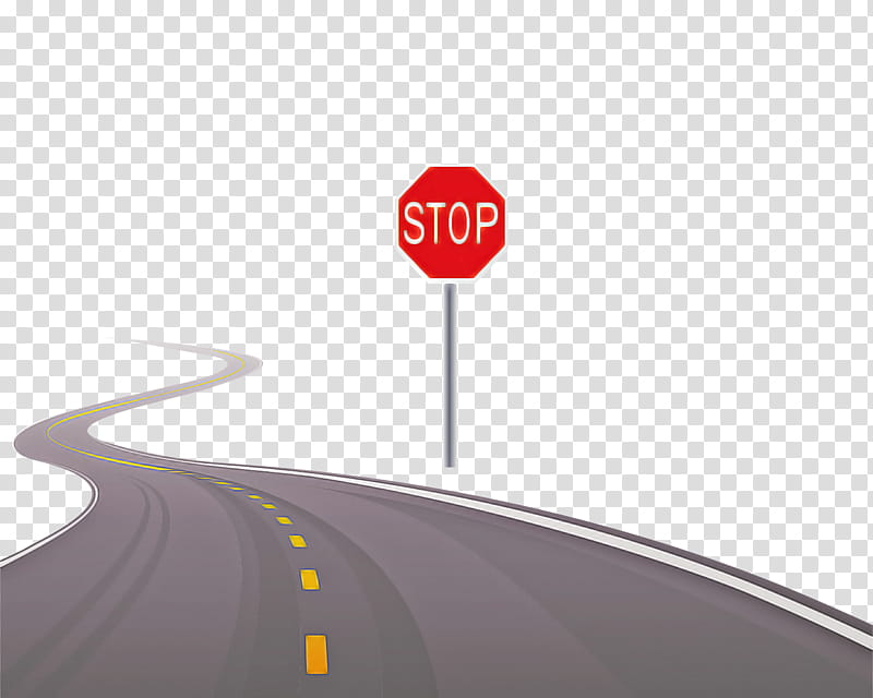 Stop sign, Road, Lane, Highway, Signage, Asphalt, Infrastructure, Traffic Sign transparent background PNG clipart