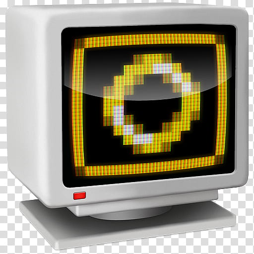 Sonic the Hedgehog Icons, Monitor, Rings, white CRT monitor transparent background PNG clipart