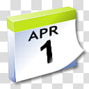 WinXP ICal, APR  calendar transparent background PNG clipart