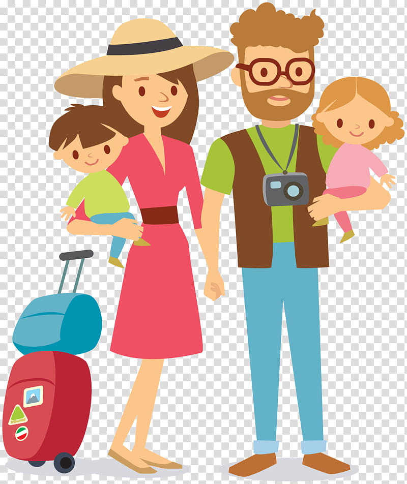 Travel Art, Family, Tourism, Child, Hotel, Cartoon, Sharing transparent background PNG clipart