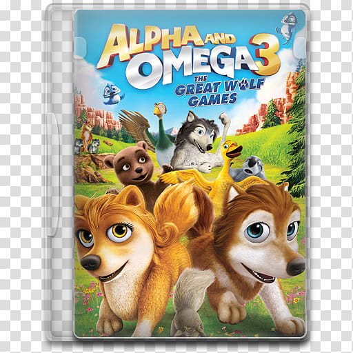 Movie Icon , Alpha and Omega , The Great Wolf Games, Alpha and Omega  DVD case transparent background PNG clipart