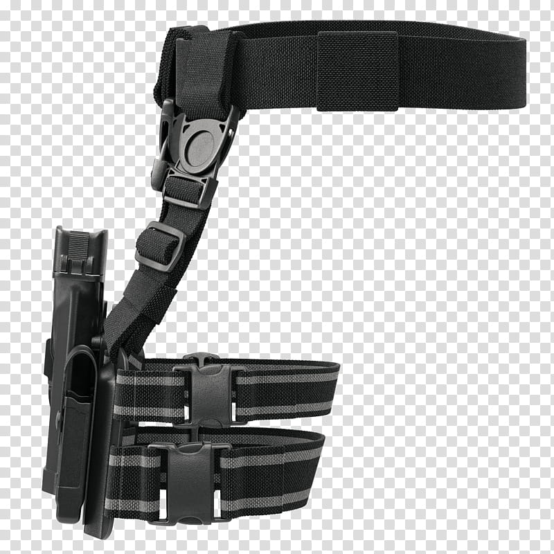 Holster, gray and black leg holster transparent background PNG clipart