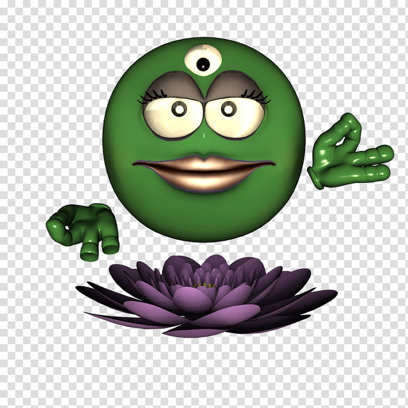 Green Tara Emoti, green and purple emoji illustration transparent background PNG clipart
