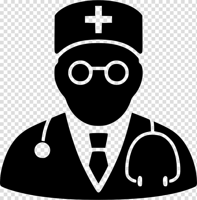 Doctor Symbol, Physician, Medicine, Doctor Of Medicine, Chief Physician, Black, Black And White
, Headgear transparent background PNG clipart