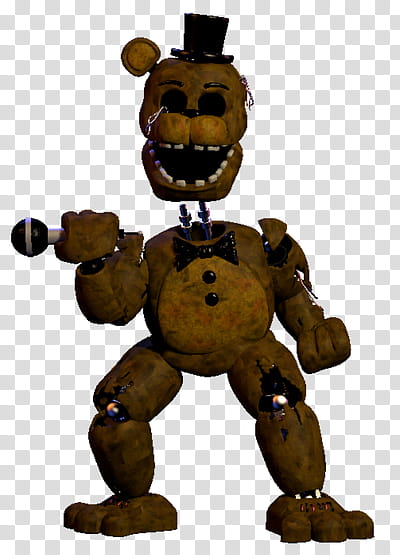 Withered Golden Freddy Pose transparent background PNG clipart